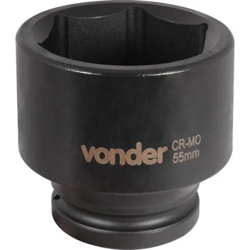 Soquete sextavado de impacto 55 mm encaixe 3/4