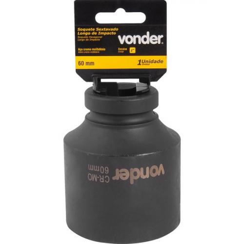 Soquete sextavado de impacto longo 60 mm encaixe 1