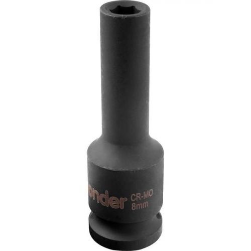 Soquete sextavado de impacto longo 8 mm encaixe 1/2