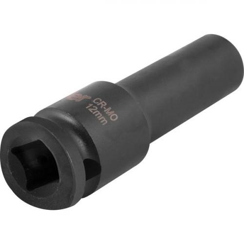 Soquete sextavado de impacto longo 12 mm encaixe 1/2 Soquete sextavado de impacto longo 12 mm encaixe 1/2