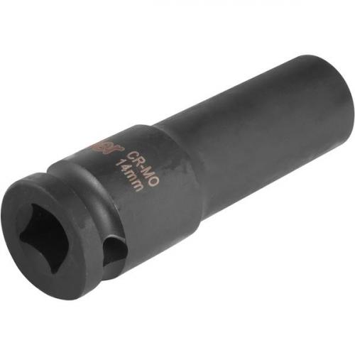 Soquete sextavado de impacto longo 14 mm encaixe 1/2