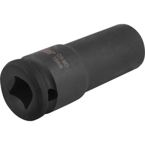Soquete sextavado de impacto longo 18 mm encaixe 1/2