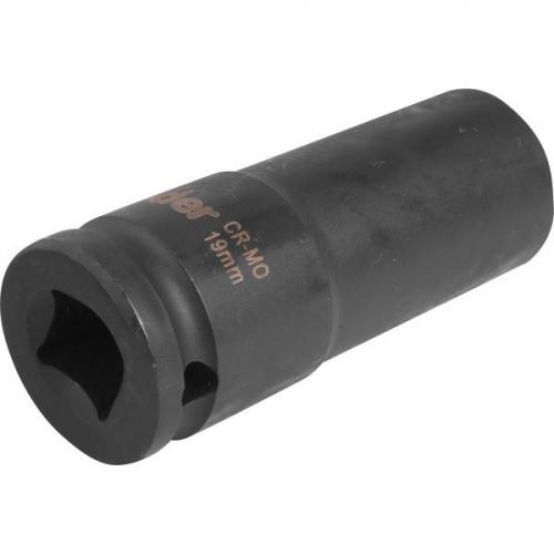 Soquete sextavado de impacto longo 19 mm encaixe 1/2 Soquete sextavado de impacto longo 19 mm encaixe 1/2
