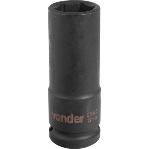 Soquete sextavado de impacto longo 19 mm encaixe 1/2 Soquete sextavado de impacto longo 19 mm encaixe 1/2