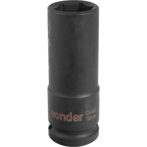 Soquete sextavado de impacto longo 19 mm encaixe 1/2