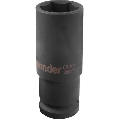 Soquete sextavado de impacto longo 24 mm encaixe 1/2