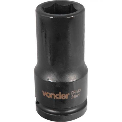 Soquete sextavado de impacto longo 24 mm encaixe 3/4