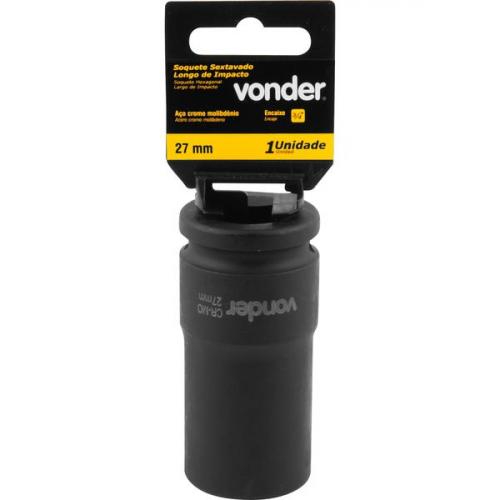Soquete sextavado de impacto longo 27 mm encaixe 3/4
