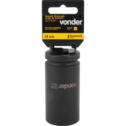 Soquete sextavado de impacto longo 28 mm encaixe 3/4