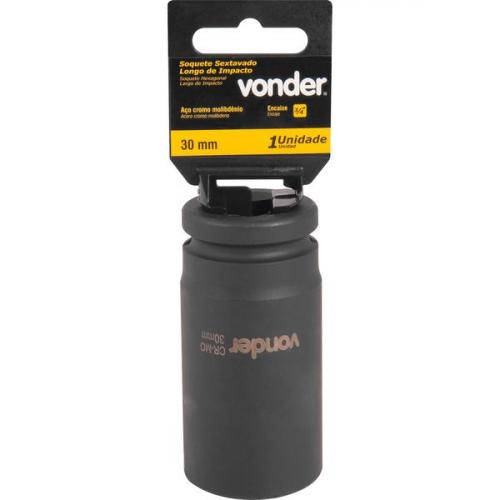 Soquete sextavado de impacto longo 30 mm encaixe 3/4