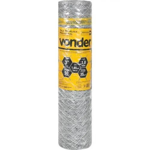 Tela metálica hexagonal malha 3