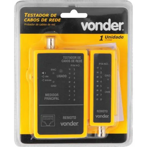 Testador de cabos de rede RJ45 e cabos coaxiais 