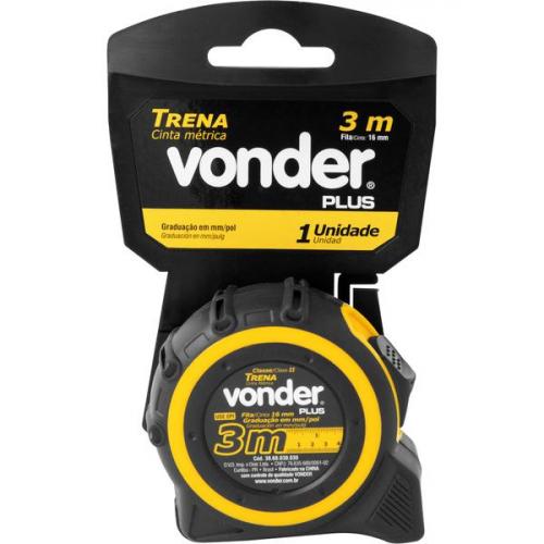 Trena com fita de a�o 16 mm x 3 m com trava