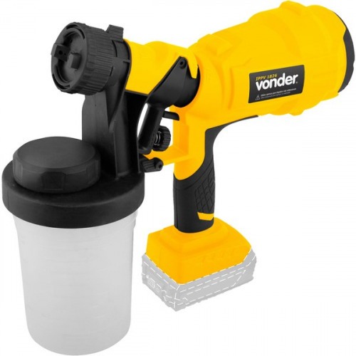 Pistola de pintura HVLP tipo sucção a bateria 18V Sem bateria - IPPV 1826 Pistola de pintura HVLP tipo sucção a bateria 18V Sem bateria - IPPV 1826