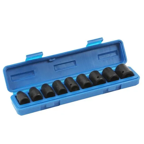 Jogo de soquete de impacto sextavado 10 a 22 mm 1/2