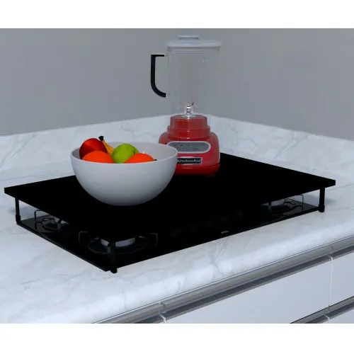Tampa para cooktop 5 bocas 76 x 52 x 9,6 cm MDF