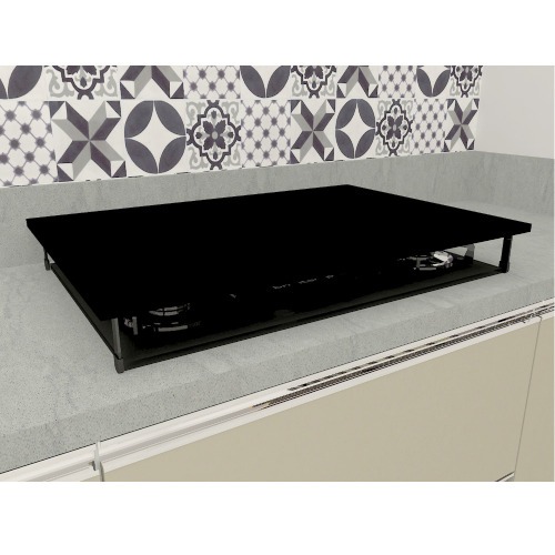 Tampa para cooktop 5 bocas 76 x 52 x 9,6 cm MDF