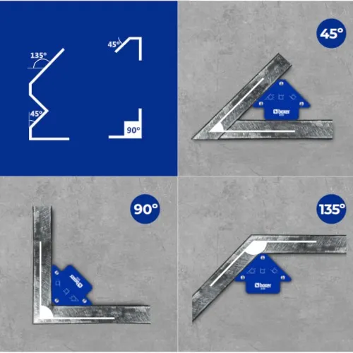 Esquadro magnético para solda capacidade 12 Kg