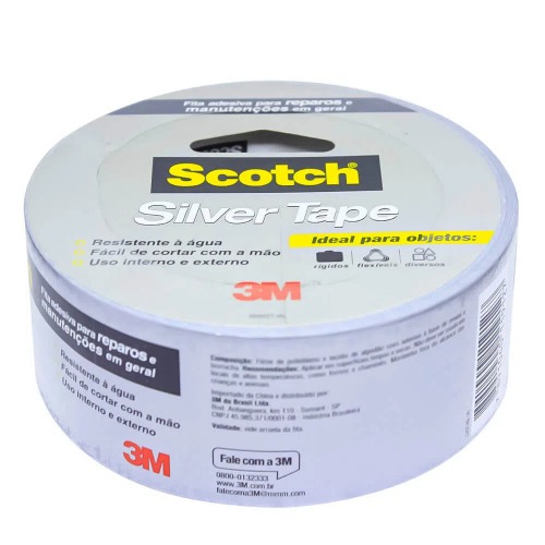 Fita adesiva 45 mm x 5 m - Silver tape Fita adesiva 45 mm x 5 m - Silver tape