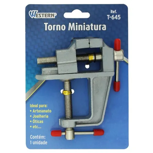 Torno de bancada fixo tipo mini 35 mm - T-645 - 7897186077666