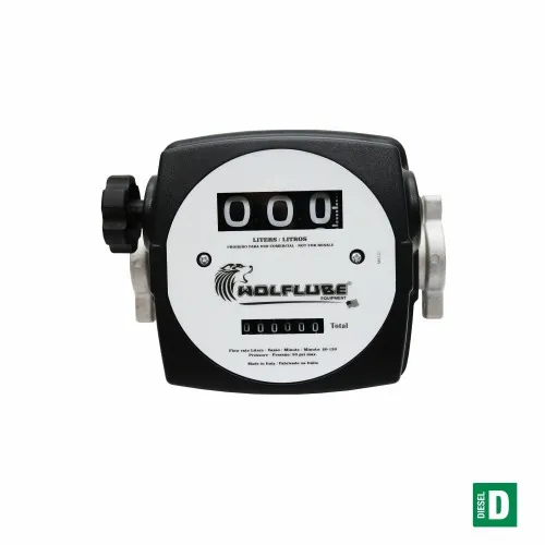 Medidor mecânico para óleo diesel 10 a 120 L/min 3 dígitos - 2100W-3D