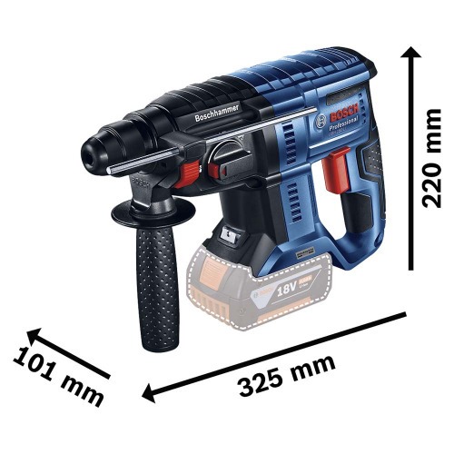 Martelete Perfurador a bateria 18V 2 joules Brushless Sem Bateria - GBH 180-LI Martelete Perfurador a bateria 18V 2 joules Brushless Sem Bateria - GBH 180-LI