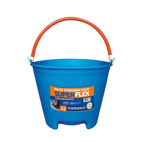 Balde emborrachado 12 litros ultra resistente - Superflex Balde emborrachado 12 litros ultra resistente - Superflex