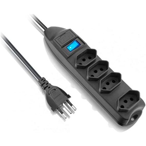 Filtro de linha 4 tomadas 1,5 metros 10A   110V/220V Filtro de linha 4 tomadas 1,5 metros 10A   110V/220V