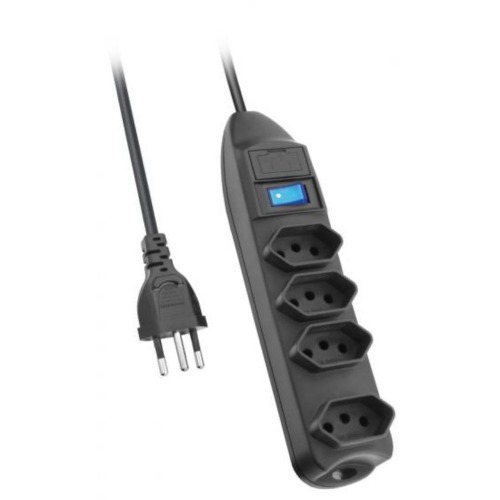 Filtro de linha 4 tomadas 1,5 metros 10A   110V/220V Filtro de linha 4 tomadas 1,5 metros 10A   110V/220V