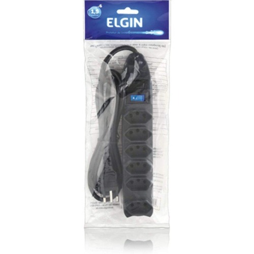 Filtro de linha 6 tomadas 1,5 metros 10A   110V/220V