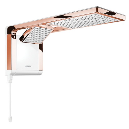 Chuveiro eletrônico 5500 watts 110V branco rosê gold - Acqua Duo Ultra Chuveiro eletrônico 5500 watts 110V branco rosê gold - Acqua Duo Ultra