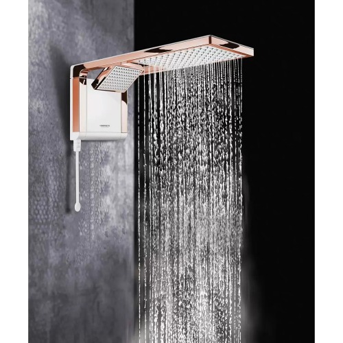 Chuveiro eletrônico 5500 watts 110V branco rosê gold - Acqua Duo Ultra Chuveiro eletrônico 5500 watts 110V branco rosê gold - Acqua Duo Ultra