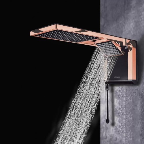 Chuveiro eletrônico 6800 watts 220V preto rosê gold - Acqua Duo Ultra Chuveiro eletrônico 6800 watts 220V preto rosê gold - Acqua Duo Ultra