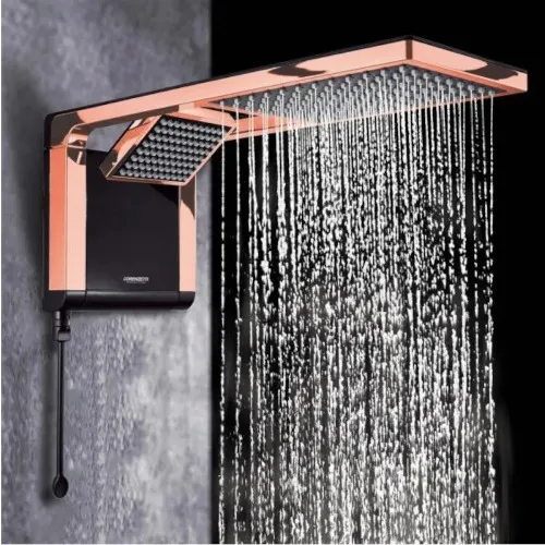 Chuveiro eletrônico 7800 watts 220V preto rosê gold- Acqua Duo Ultra
