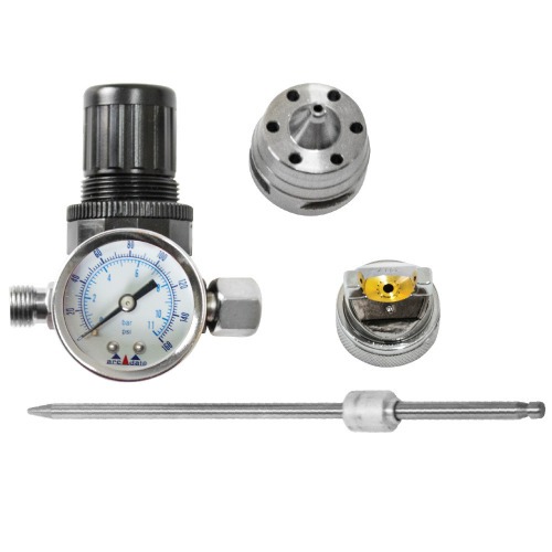 Pistola de pintura HVLP tipo gravidade bico 1,4/1,7 mm + 6 acessórios - ARC-H-827A Pistola de pintura HVLP tipo gravidade bico 1,4/1,7 mm + 6 acessórios - ARC-H-827A