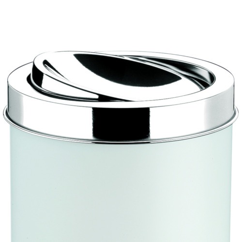 Lixeira plástica com tampa bascular inox 5,4L - 3401/202 Lixeira plástica com tampa bascular inox 5,4L - 3401/202