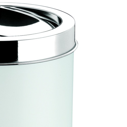 Lixeira plástica com tampa bascular inox 5,4L - 3401/202 Lixeira plástica com tampa bascular inox 5,4L - 3401/202