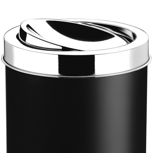 Lixeira plástica com tampa bascular inox 5,4L - 3401/252 Lixeira plástica com tampa bascular inox 5,4L - 3401/252