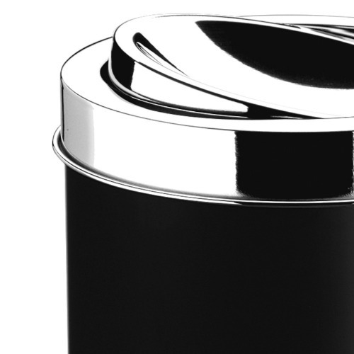 Lixeira plástica com tampa bascular inox 5,4L - 3401/252 Lixeira plástica com tampa bascular inox 5,4L - 3401/252