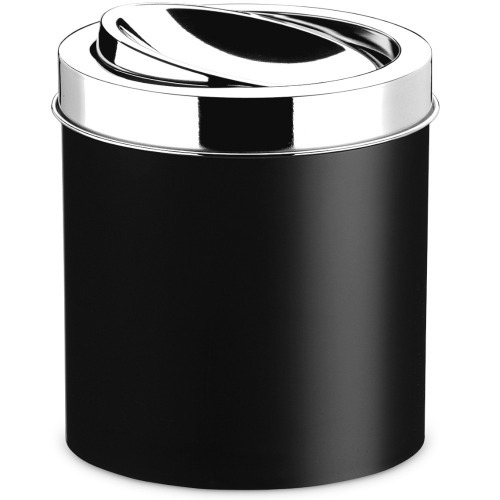 Lixeira plástica com tampa bascular inox 5,4L - 3401/252 Lixeira plástica com tampa bascular inox 5,4L - 3401/252