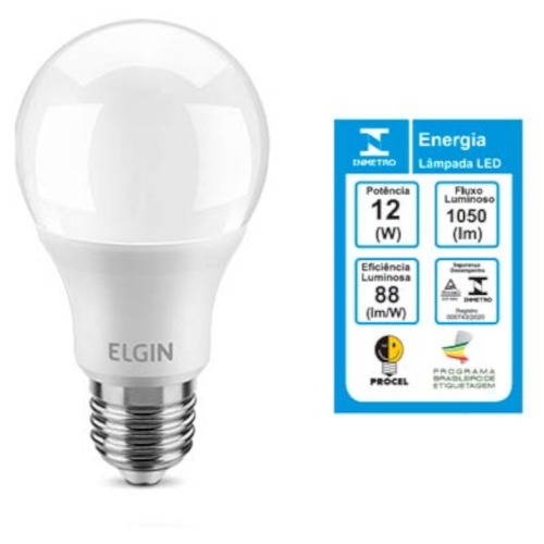 Kit 10 Lâmpadas led bulbo 12W 1050 lúmens branca fria - A60  110V/220V Kit 10 Lâmpadas led bulbo 12W 1050 lúmens branca fria - A60  110V/220V