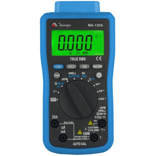 Multímetro automotivo digital portátil - MA-120A Multímetro automotivo digital portátil - MA-120A