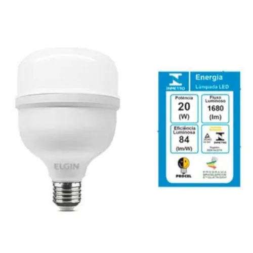 Lâmpada led super bulbo 20W 1680 lúmens branca fria - A80  110V/220V