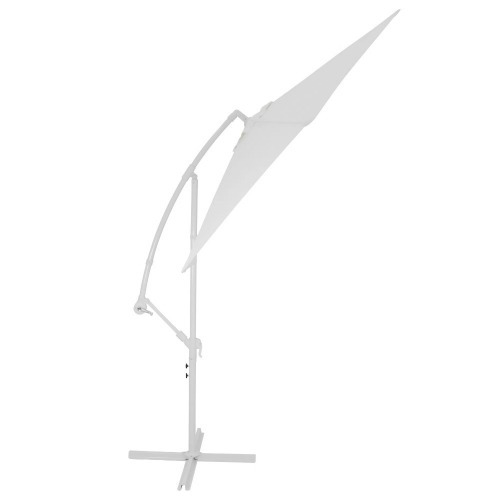 Ombrelone suspenso regul�vel com manivela 2,5 m branco