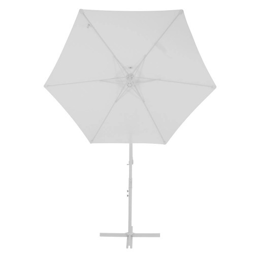 Ombrelone suspenso regul�vel com manivela 2,5 m branco