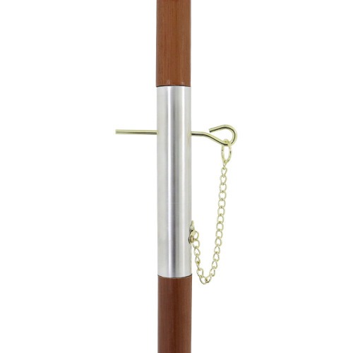 Ombrelone com armao em madeira 3,0 m branco