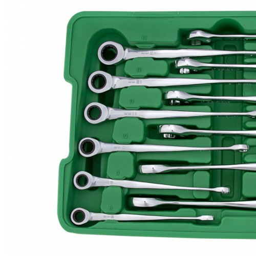 Jogo de chave combinada catraca invertida 8 a 19 mm com 12 peças Jogo de chave combinada catraca invertida 8 a 19 mm com 12 peças