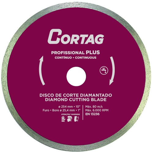 Disco diamantado contínuo 250 mm para cerâmica - profissional plus Disco diamantado contínuo 250 mm para cerâmica - profissional plus