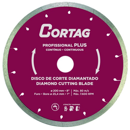 Disco diamantado liso 200 mm para piso pisos - 60570