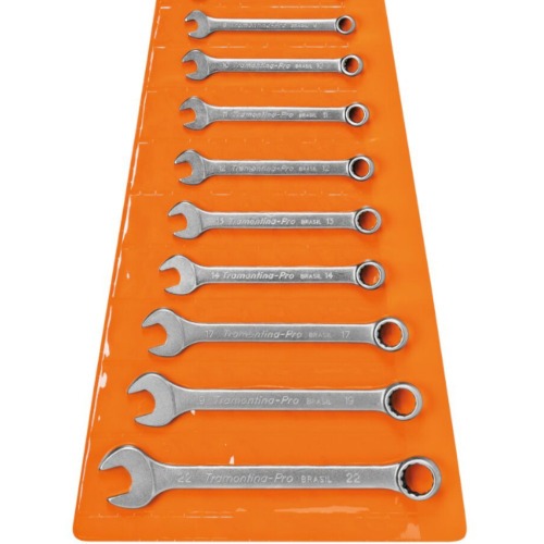 Jogo de chave combinada 6 a 22 mm aço cromo vanádio com 11 peças - 44650211 Jogo de chave combinada 6 a 22 mm aço cromo vanádio com 11 peças - 44650211